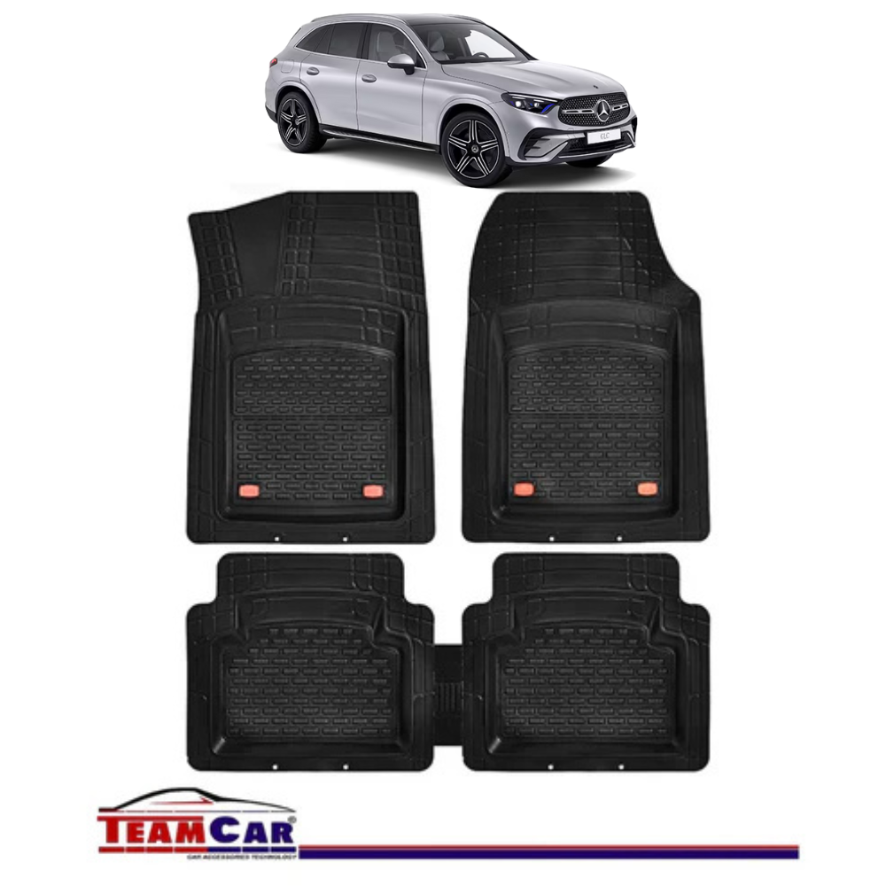 Covorase Auto TeamCar® Tip Tavita Compatibile Mercedes-Benz GLC X254 (2022–prezent) Negru, Material Rezistent