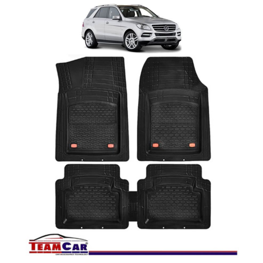 Covorase Auto TeamCar® Tip Tavita Compatibile Mercedes-Benz GLE W166 (2011–2019) Negru, Material Rezistent