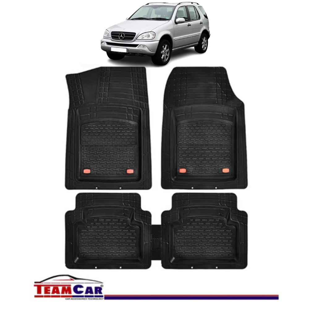 Covorase Auto TeamCar® Tip Tavita Compatibile Mercedes-Benz ML W163 (1997–2005) Negru, Material Rezistent