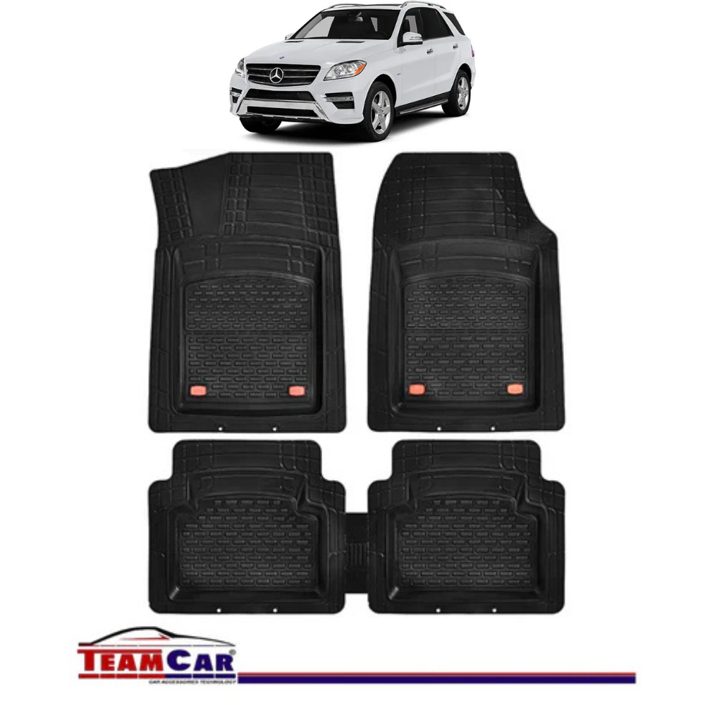 Covorase Auto TeamCar® Tip Tavita Compatibile Mercedes-Benz ML W166 (2011–2015) Negru, Material Rezistent