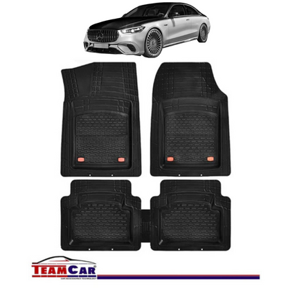 Covorase Auto TeamCar® Tip Tavita Compatibile Mercedes-Benz S-Class W223 (2020–prezent) Negru Material Rezistent