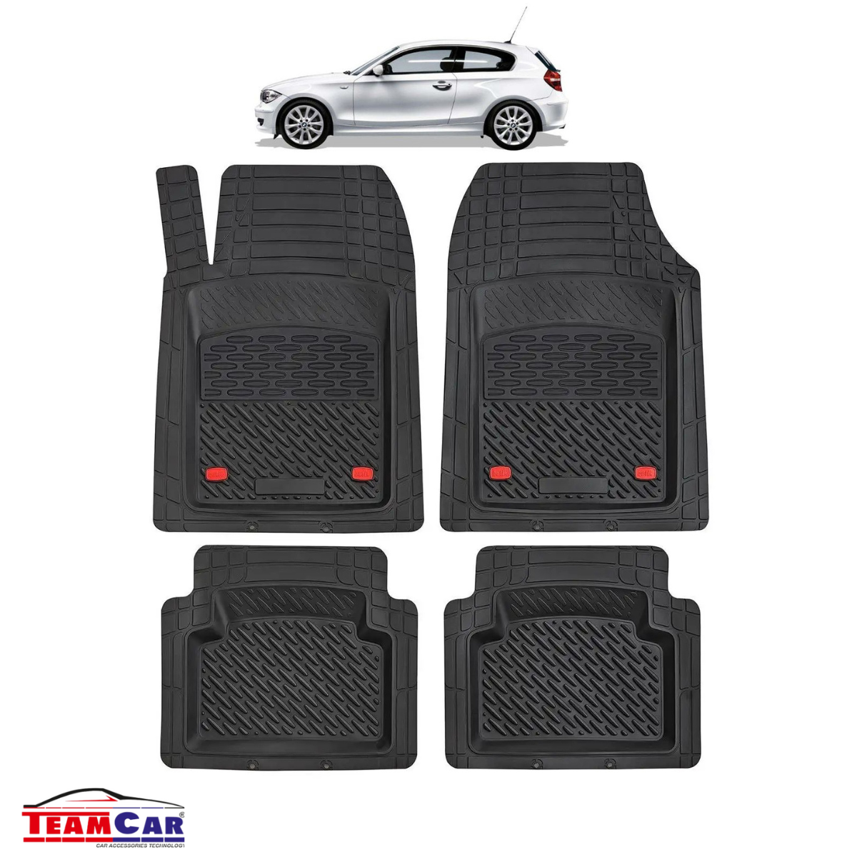 Covorase Auto TeamCar® Tip Tavita Compatibile BMW Seria 1 E81 Hatchback 3 uși (2004–2011)
