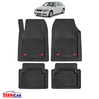 Covorase Auto TeamCar® Tip Tavita Compatibile BMW Seria 3 E90/E91/E92/E93 (2005–2013) Negru, Material Rezistent