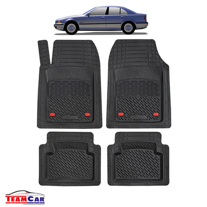 Covorase Auto TeamCar® Tip Tavita Compatibile BMW Seria 5 E39 (1995–2003) Negru Material Rezistent