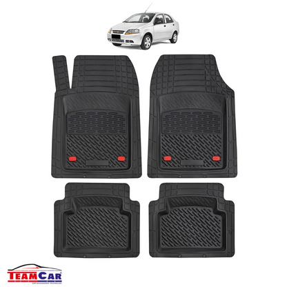 Covorase Auto TeamCar® Tip Tavita Compatibile Chevrolet Aveo T200 (2002–2007) Negru Material Rezistent