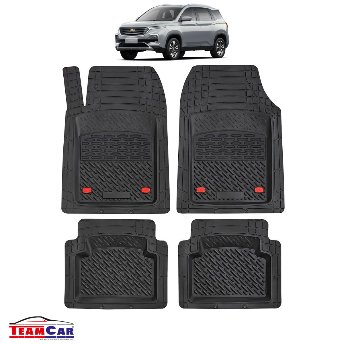 Covorase Auto TeamCar® Tip Tavita Compatibile Chevrolet Captiva CN202S (2019–2026) Negru Material Rezistent