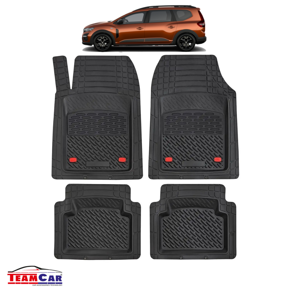 Covorase Auto TeamCar® Tip Tavita Compatibile Dacia Jogger (2021–2024)