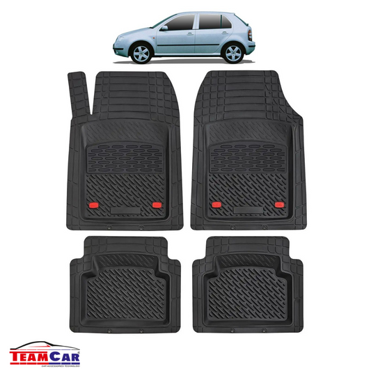 Covorase Auto TeamCar® Tip Tavita Compatibile Skoda Fabia Generatia I (1999–2007) Negru Material Rezistent