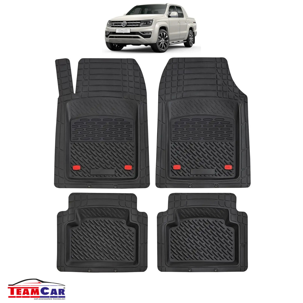 Covorase Auto TeamCar® Tip Tavita Compatibile Volkswagen Amarok 1 (2H) Pickup (2010–2020)