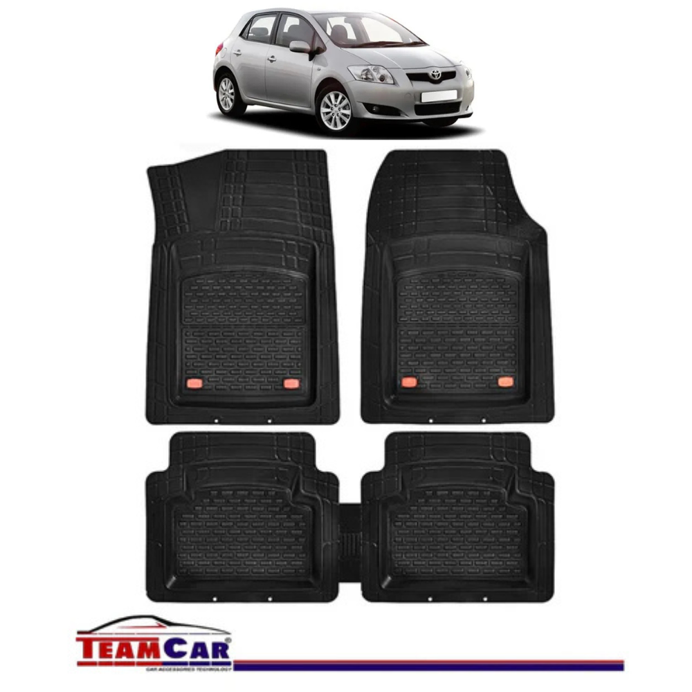Covorase Auto TeamCar® Tip Tavita Compatibile Toyota Auris (2006–2012) Negru Material Rezistent