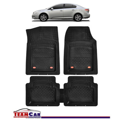 Covorase Auto TeamCar® Tip Tavita Compatibile Toyota Avensis Generatia III (2009–2018) Negru Material Rezistent