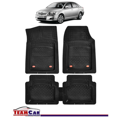 Covorase Auto TeamCar® Tip Tavita Compatibile Toyota Avensis Generatia II (2003–2009) Negru Material Rezistent