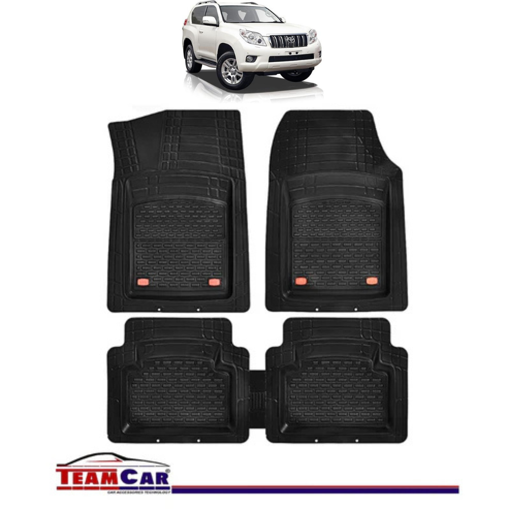 Covorase Auto TeamCar® Tip Tavita Compatibile Toyota Land Cruiser J150 (2009+) Negru Material Rezistent