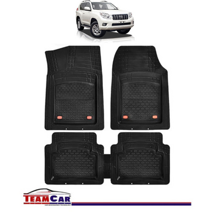 Covorase Auto TeamCar® Tip Tavita Compatibile Toyota Land Cruiser J150 (2009+) Negru Material Rezistent
