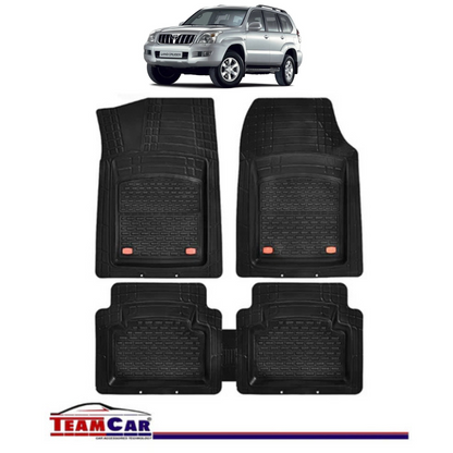Covorase Auto TeamCar® Tip Tavita Compatibile Toyota Land Cruiser J120 (2002–2009) Negru Material Rezistent