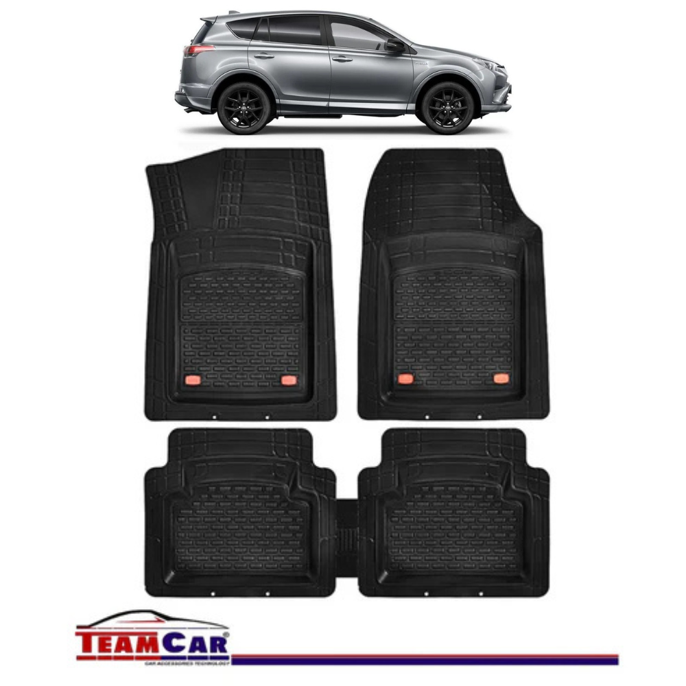 Covorase Auto TeamCar® Tip Tavita Compatibile Toyota RAV4 Generatia IV (2013–2018) Negru Material Rezistent