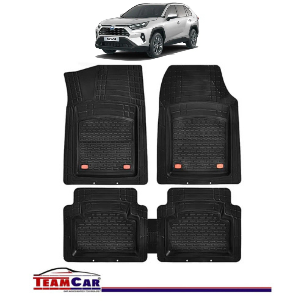 Covorase Auto TeamCar® Tip Tavita Compatibile Toyota RAV4 V (2019+) Negru Material Rezistent