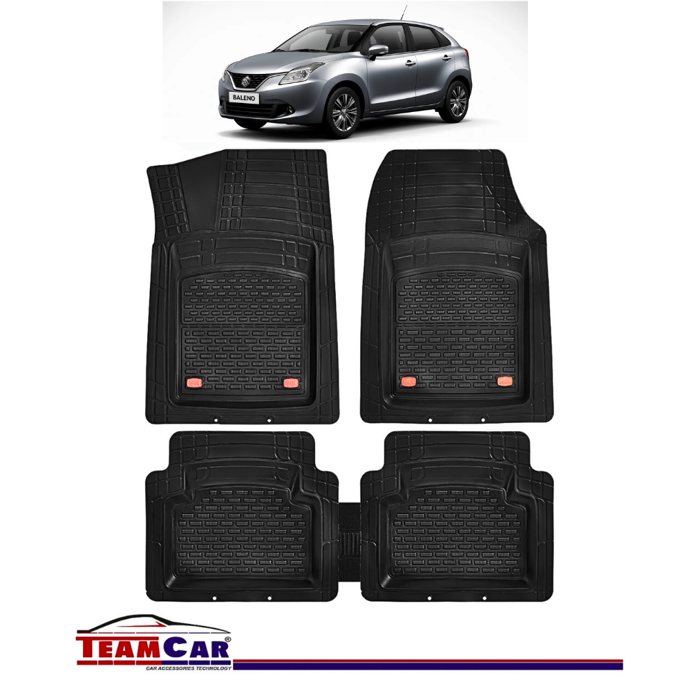 Covorase Auto TeamCar® Tip Tavita Compatibile Suzuki Baleno II (2015–2022) Negru Material Rezistent