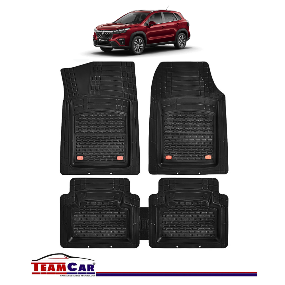 Covorase Auto TeamCar® Tip Tavita Compatibile Suzuki S-Cross Generatia II (2021+) Negru Material Rezistent