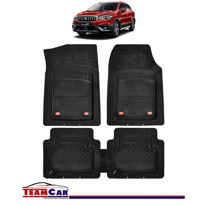 Covorase Auto TeamCar® Tip Tavita Compatibile Suzuki S-Cross (2013–2021) Negru Material Rezistent