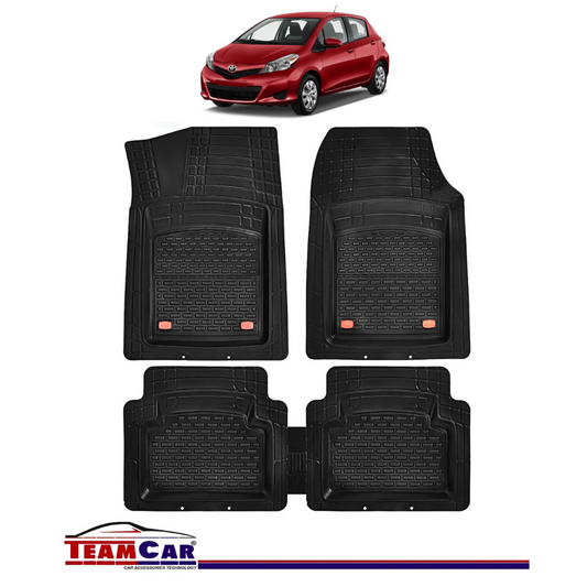 Covorase Auto TeamCar® Tip Tavita Compatibile Toyota Yaris Generatia III (2011–2020) Negru Material Rezistent