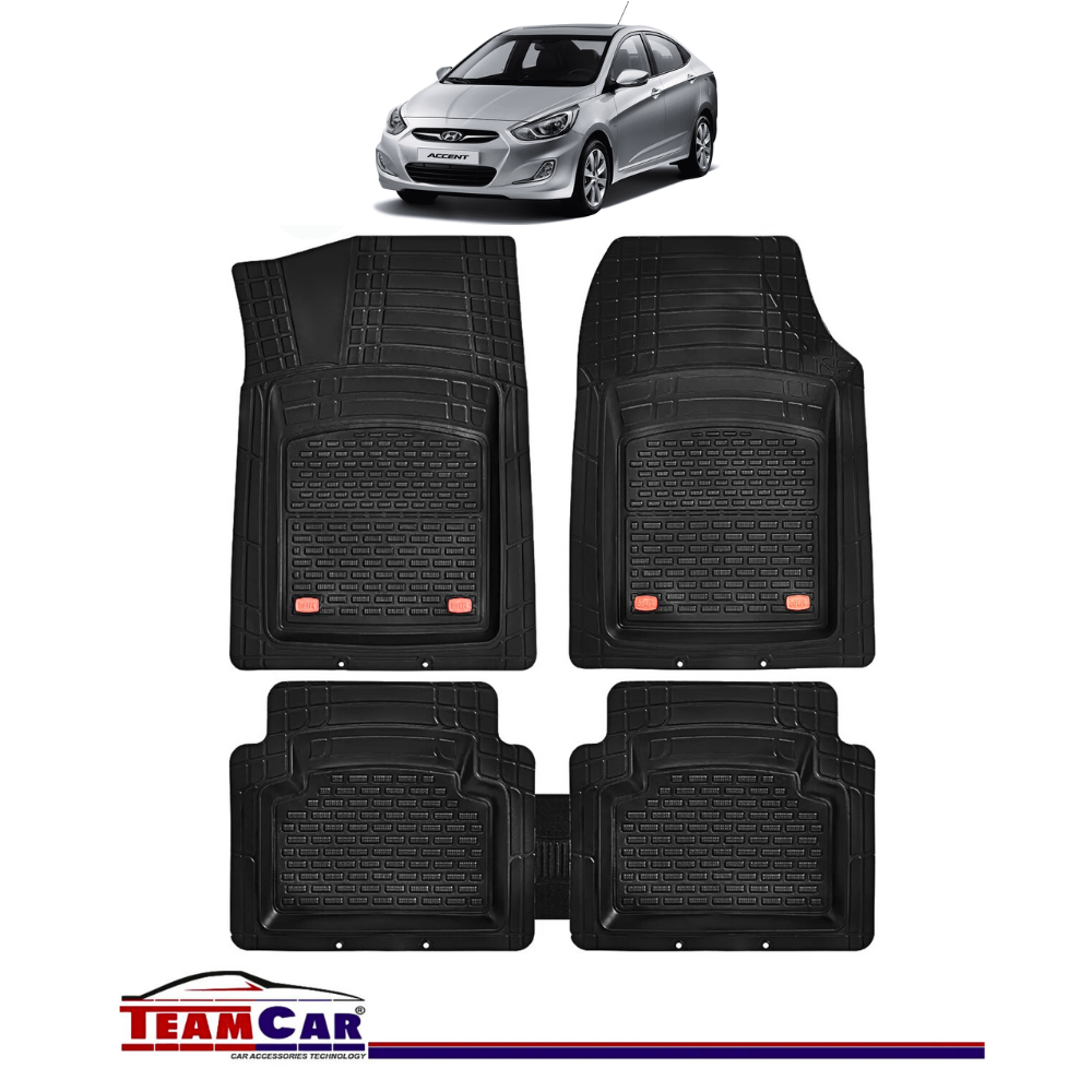 Covorase Auto TeamCar® Hyundai Accent IV (2011-2017) - Cauciuc Tip Tavita
