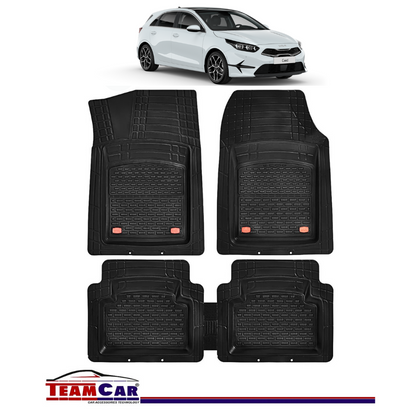 Covorase Auto TeamCar® Kia Ceed CD (2018-prezent) - Negru - Cauciuc Rezistent Tip Tavita