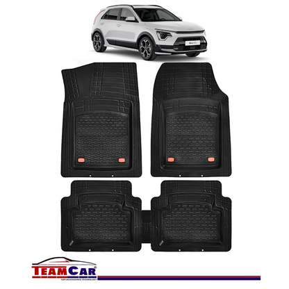 Covorase Auto TeamCar® Kia Niro SG2 (2022-prezent) - Negru - Cauciuc Rezistent Tip Tavita