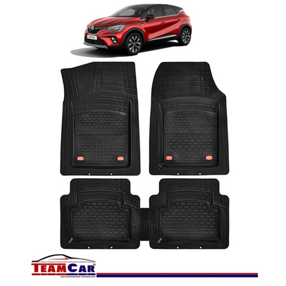 Covorase Auto TeamCar® Tip Tavita Compatibile Renault Captur (2013-2024) Negru