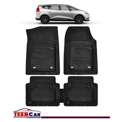 Covorase Auto TeamCar® Tip Tavita Compatibile Renault Grand Scenic IV (2016-2024) Negru Material Rezistent