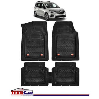 Covorase Auto TeamCar® Tip Tavita Compatibile Renault Kangoo III (2021-2024) Negru Material Rezistent