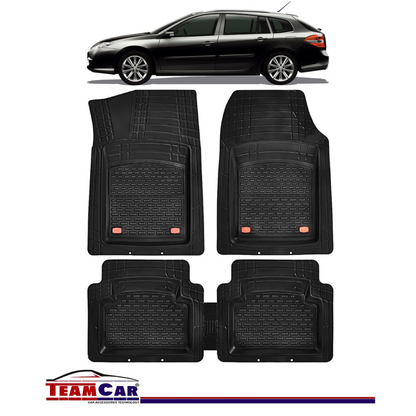 Covorase Auto TeamCar® Tip Tavita Compatibile Renault Laguna III (2007-2015) Negru Material Rezistent