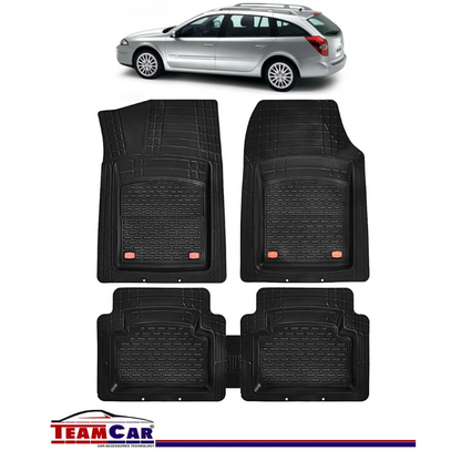 Covorase Auto TeamCar® Tip Tavita Compatibile Renault Laguna II (2001-2007) Negru Material Rezistent