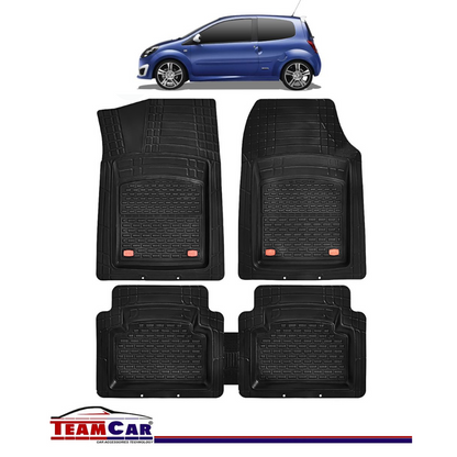 Covorase Auto TeamCar® Tip Tavita Compatibile Renault Twingo II (2007-2014) Negru Material Rezistent