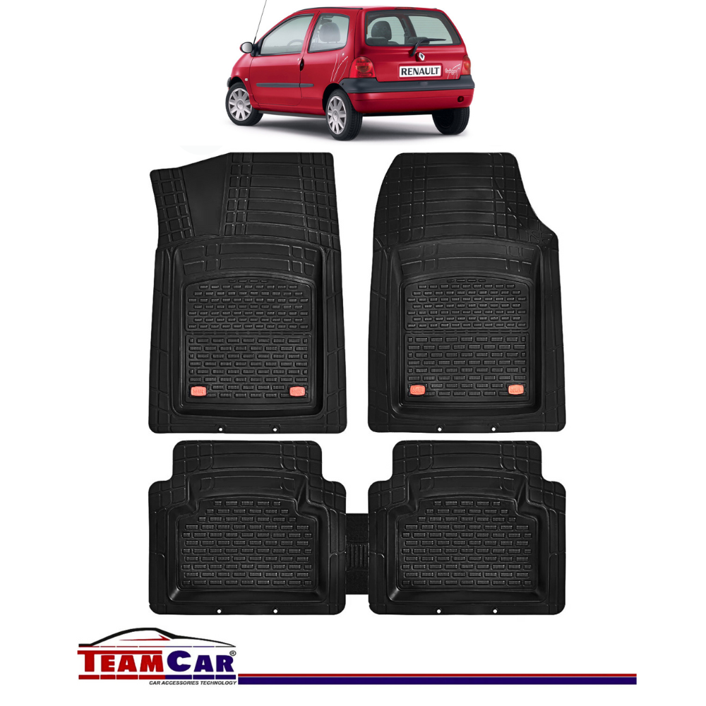 Covorase Auto TeamCar® Tip Tavita Compatibile Renault Twingo I (1993-2007) Negru Material Rezistent