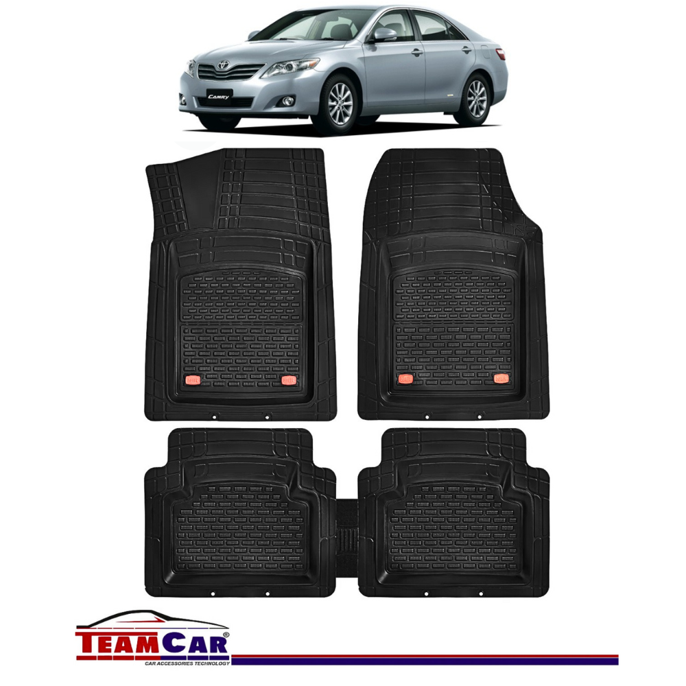 Covorase Auto TeamCar® Tip Tavita Compatibile Toyota Camry XV40 (2006-2011) Negru Material Rezistent