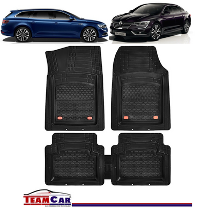 Covorase Auto TeamCar® Tip Tavita Compatibile Renault Talisman Sedan/ Estate (2015-2024) Negru