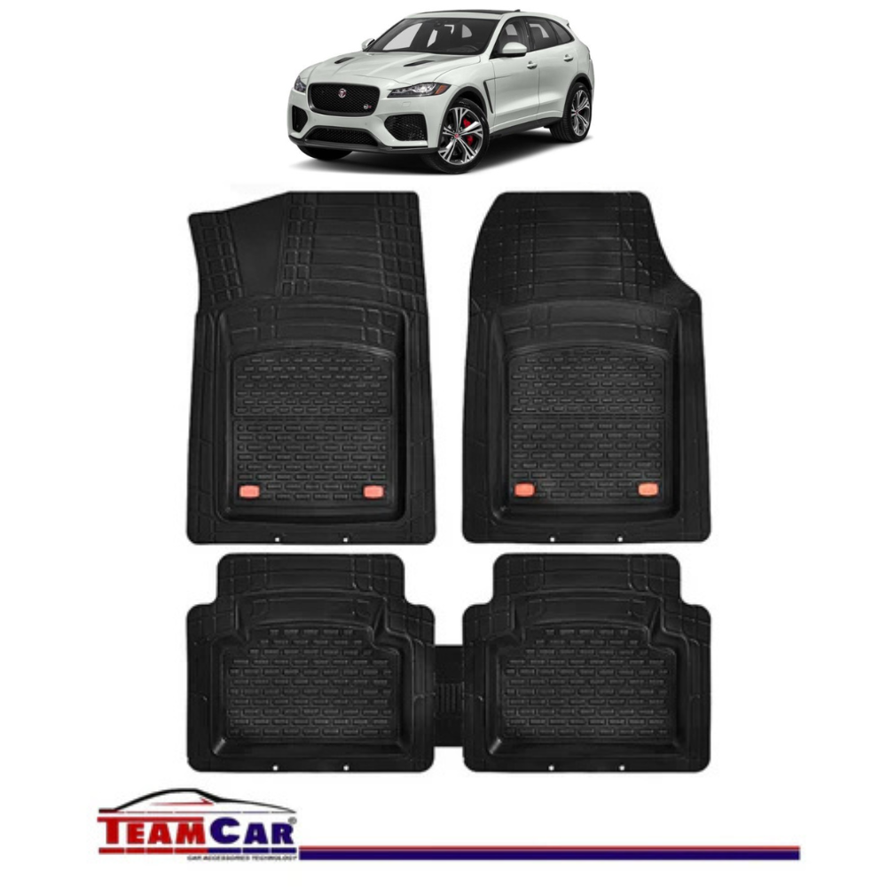 Covorase Auto TeamCar® Tip Tavita Compatibile Jaguar F-Pace I (2016+) Negru Material Rezistent