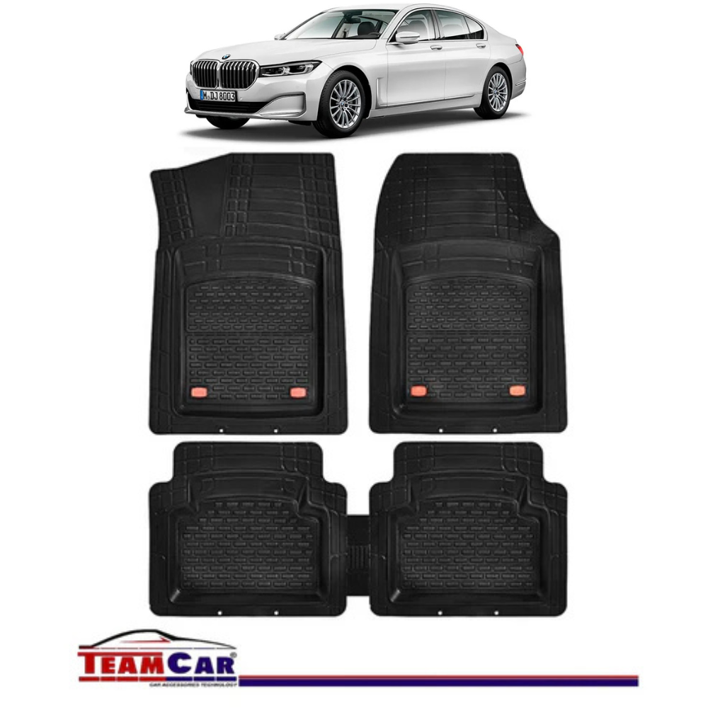 Covorase Auto TeamCar® Tip Tavita Compatibile BMW Seria 7 G11/G12 (2015–2022) Negru Material Rezistent