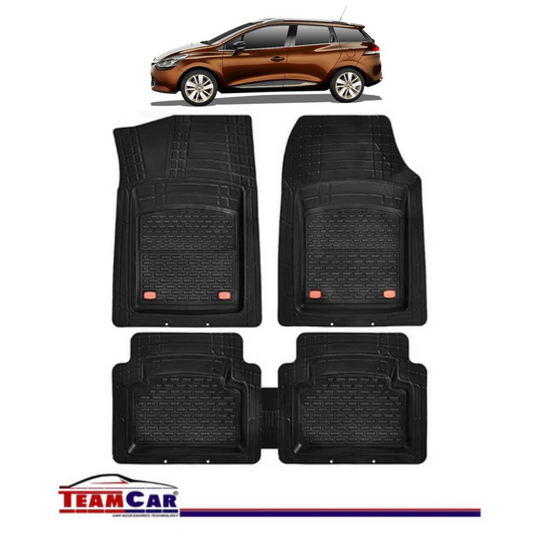 Covorase Auto TeamCar® Tip Tavita Compatibile Renault Clio IV Estate (2012-2019) Negru Material Rezistent