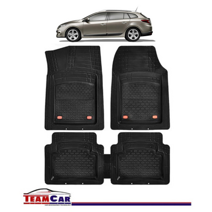 Covorase Auto TeamCar® Tip Tavita Compatibile Renault Megane III Combi (2008-2016) Negru Material Rezistent