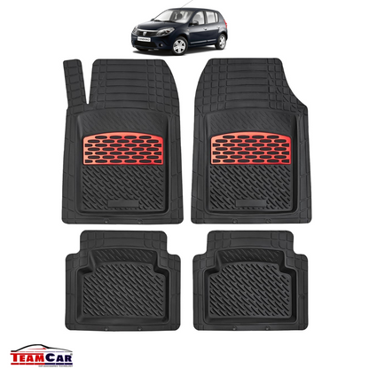 Covorașe Auto TeamCar® Tip Tăviță Compatibile Dacia Sandero I (2008–2012) - Red