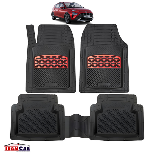 Hyundai Bayon Covorase Auto TeamCar®- Cauciuc Tip Tavita/ Red