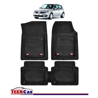 Covorase Auto TeamCar® Tip Tavita Compatibile Renault Clio II Hatchback (1998-2012) Negru