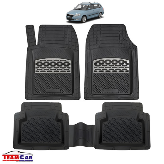 Covorase Skoda Fabia II TeamCar® Tip Tavita Compatibile (2007–2014) Silver