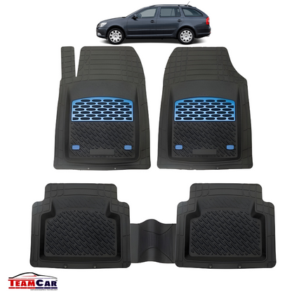 Covorase Skoda Octavia II TeamCar® Tip Tavita Compatibile (2004–2013) - Blue