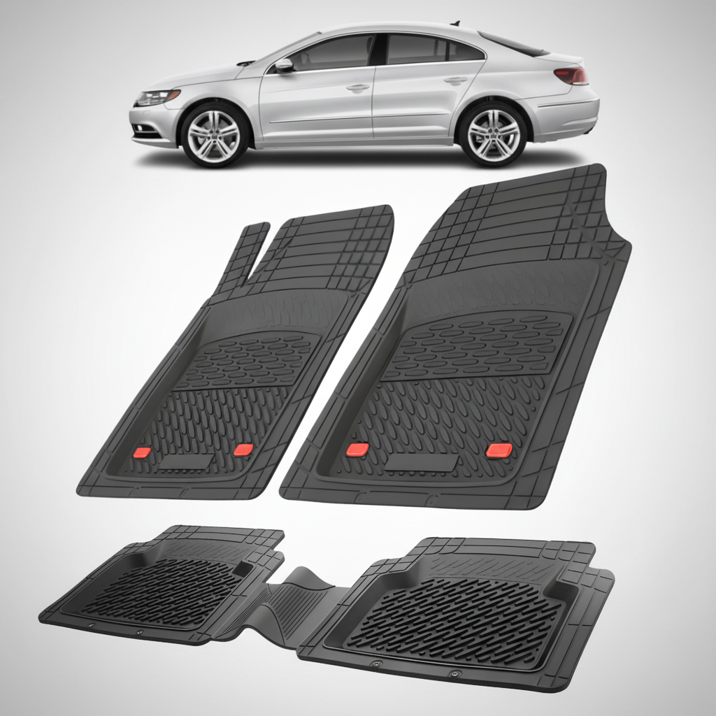 Covorase Tip Tavita Compatibile Volkswagen CC 2001-2016 , Negru