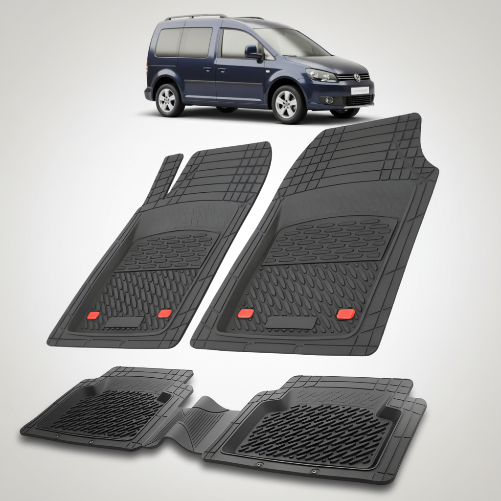 Covorase Tip Tavita Compatibile Volkswagen Caddy 2010-2015 , Negru