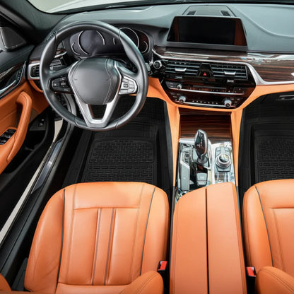 Covorase Auto TeamCar® Tip Tavita Compatibile Toyota Avensis Generatia II (2003–2009) Negru Material Rezistent
