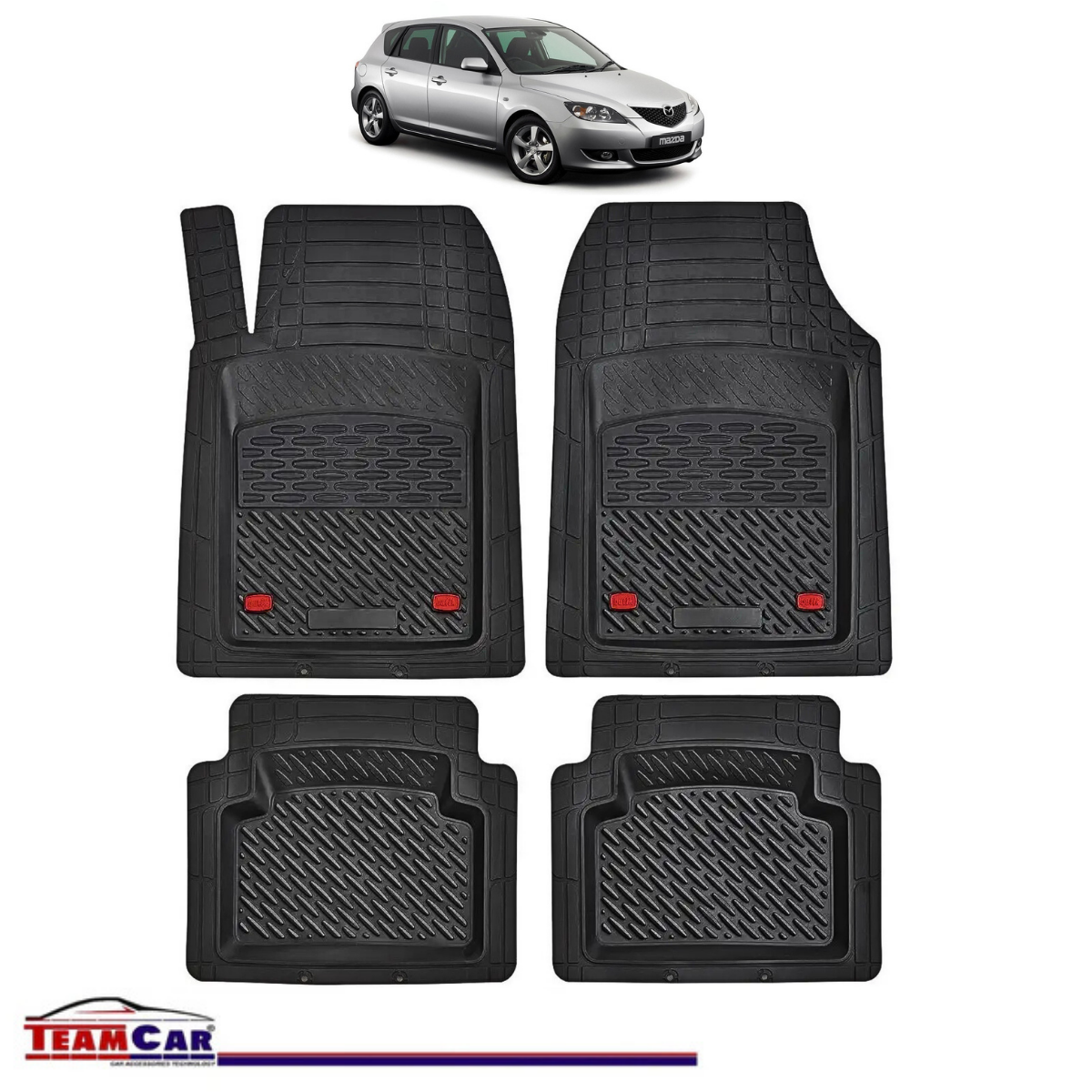 Covorașe Auto TeamCar® Tip Tăviță Compatibile Mazda 3 BK (2003–2009) - Hatchback